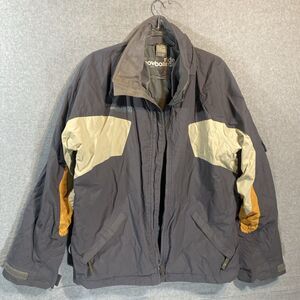 RIDE Snow Jacket Snowboard Ski Fleece-lined‎ WATERPROOF Grey MEN'S M; Zip broken